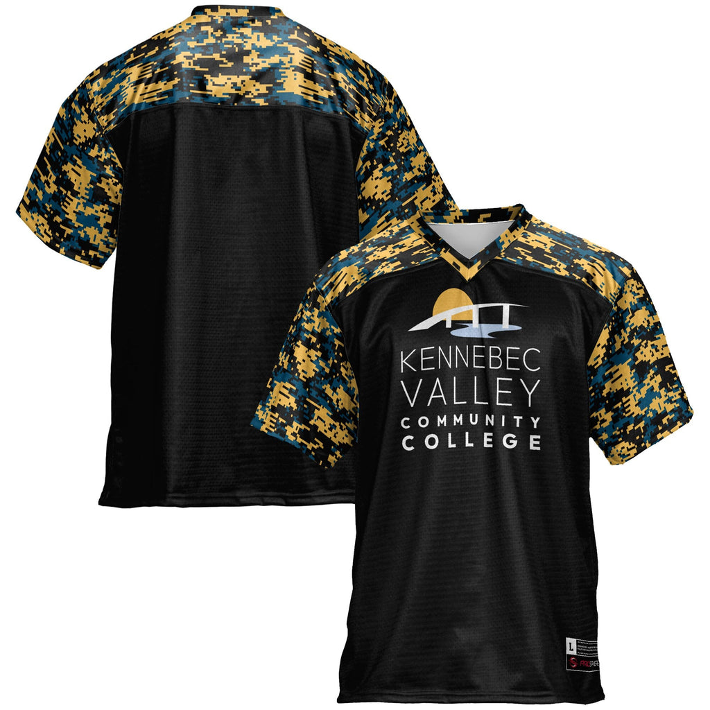 Kennebec Valley Community College Football Jersey - Black product image 2, provided for visual reference and product detail