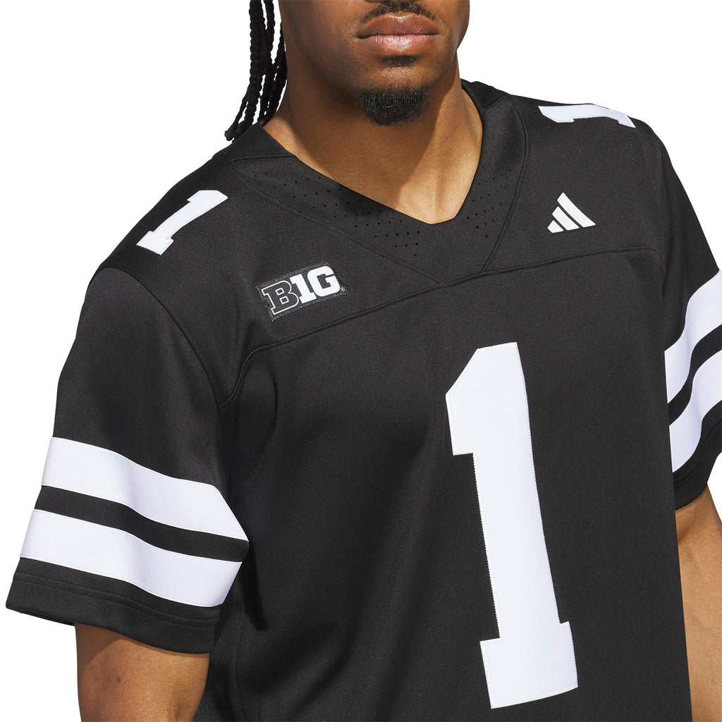 #1 Black Nebraska Huskers Alternate Premier Jersey product image 6, provided for visual reference and product detail review