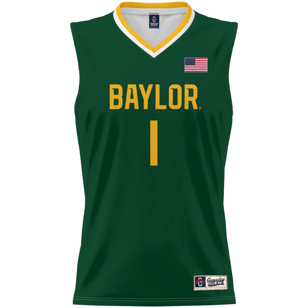 #1 Baylor Bears Lightweight Basketball Jersey - Green product image 3, provided for visual reference and product detail