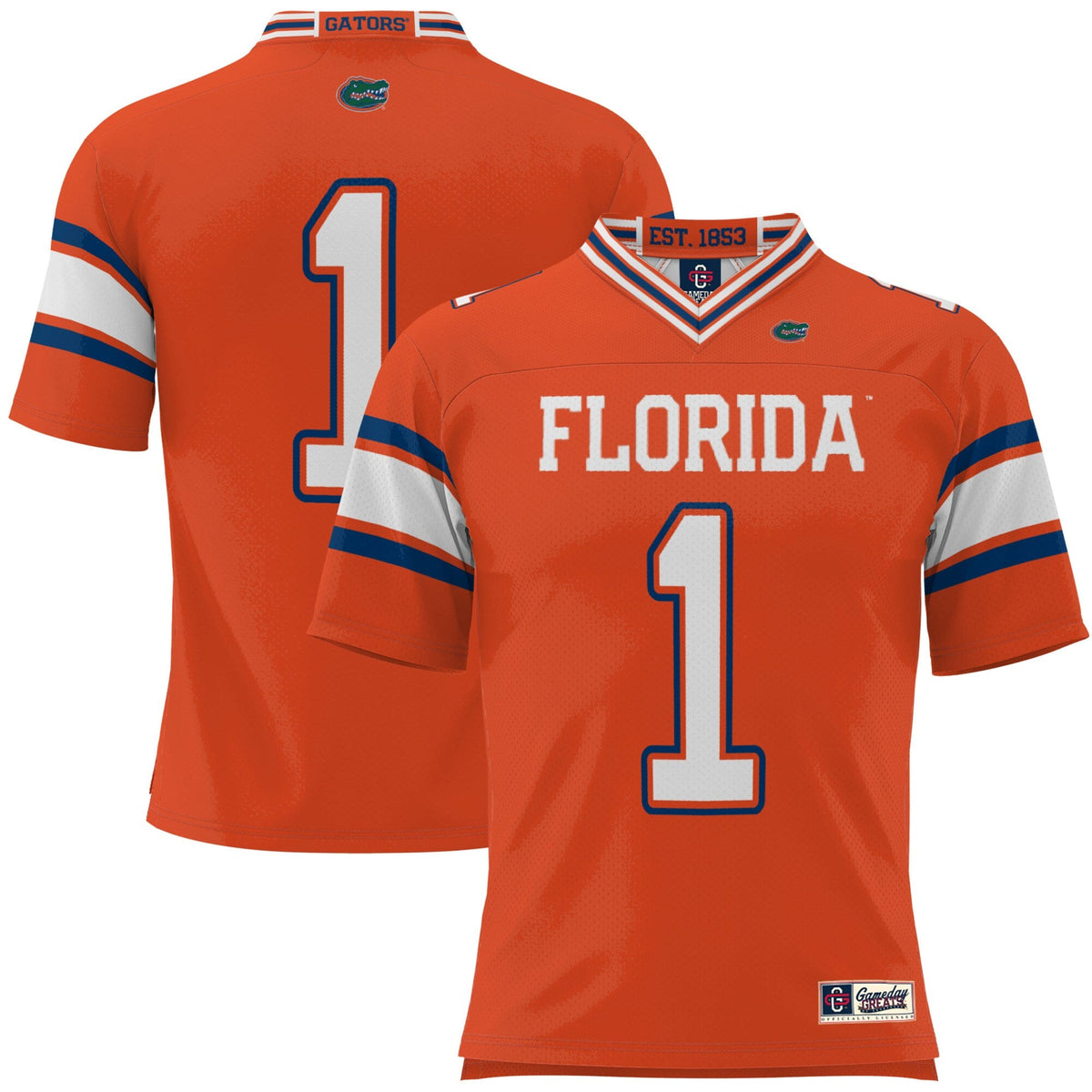 #1 Florida Gators Football Jersey - Orange product image 1, provided for visual reference and product detail review