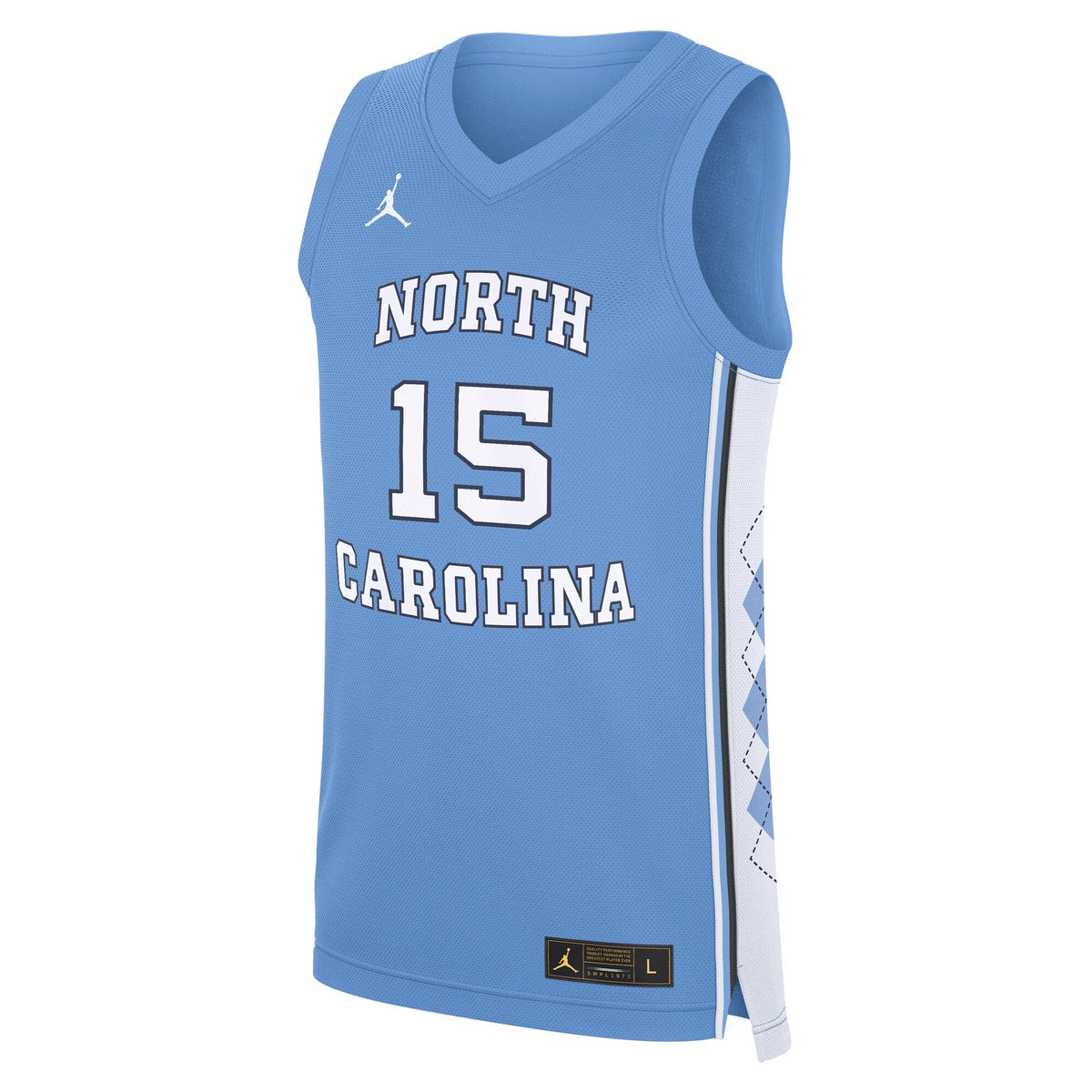 Vince Carter Carolina Blue North Carolina Tar Heels Road Replica Basketball Jersey product image 3, provided for visual