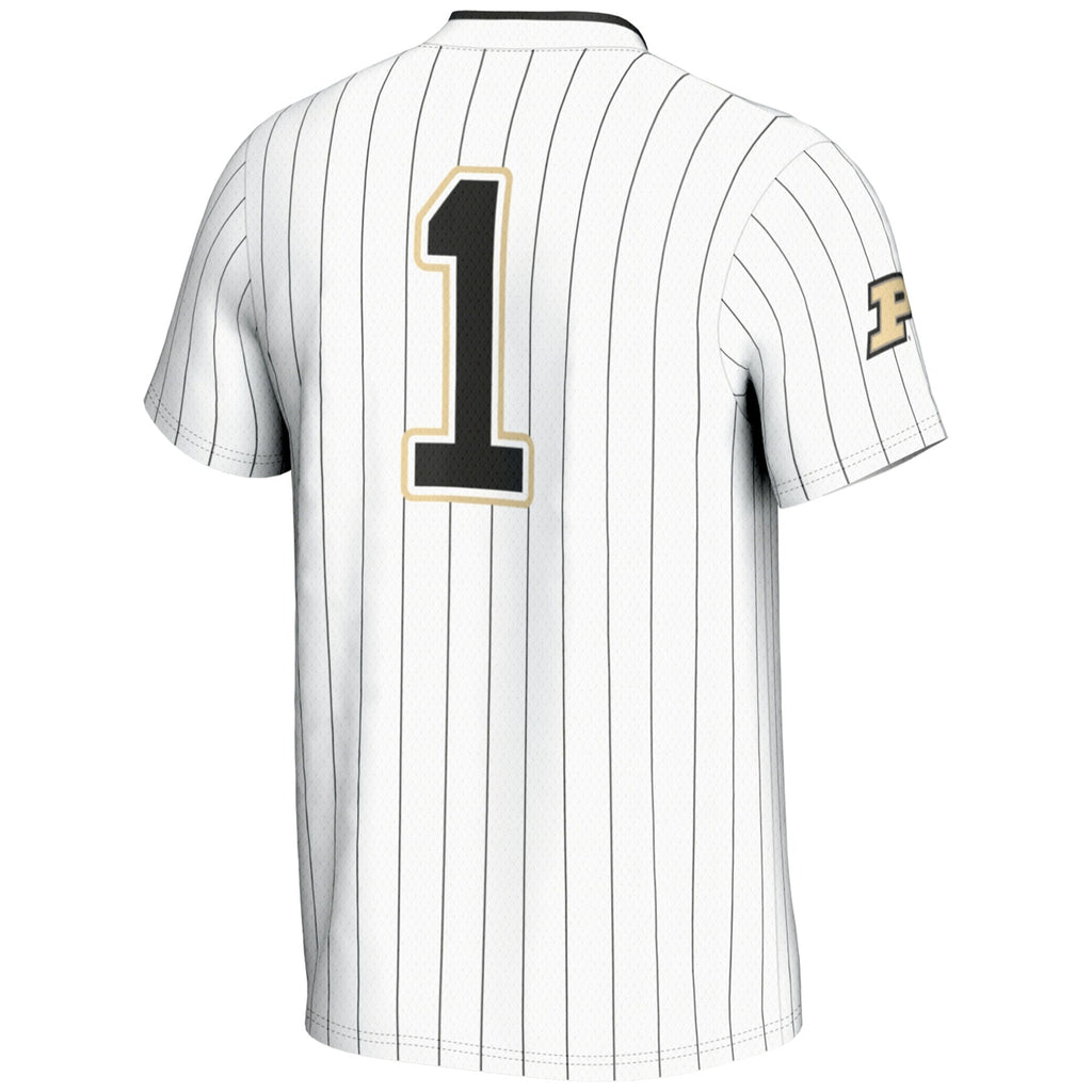 #1 Purdue Boilermakers Lightweight Softball Jersey - White product image 4, provided for visual reference and product detail