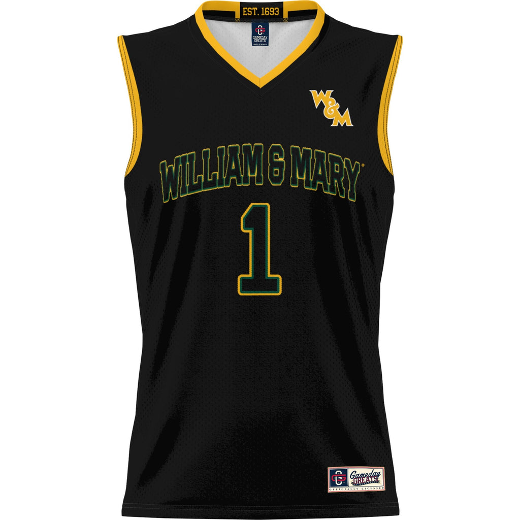 #1 William & Mary Tribe Lightweight Basketball Jersey - Black product image 3, provided for visual reference and product