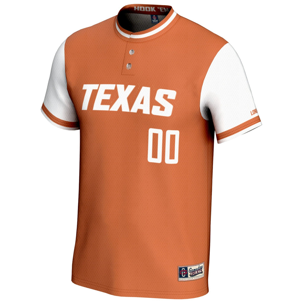 Texas Longhorns NIL Pick-A-Player Lightweight Softball Jersey - Burnt Orange product image 3, provided for visual reference