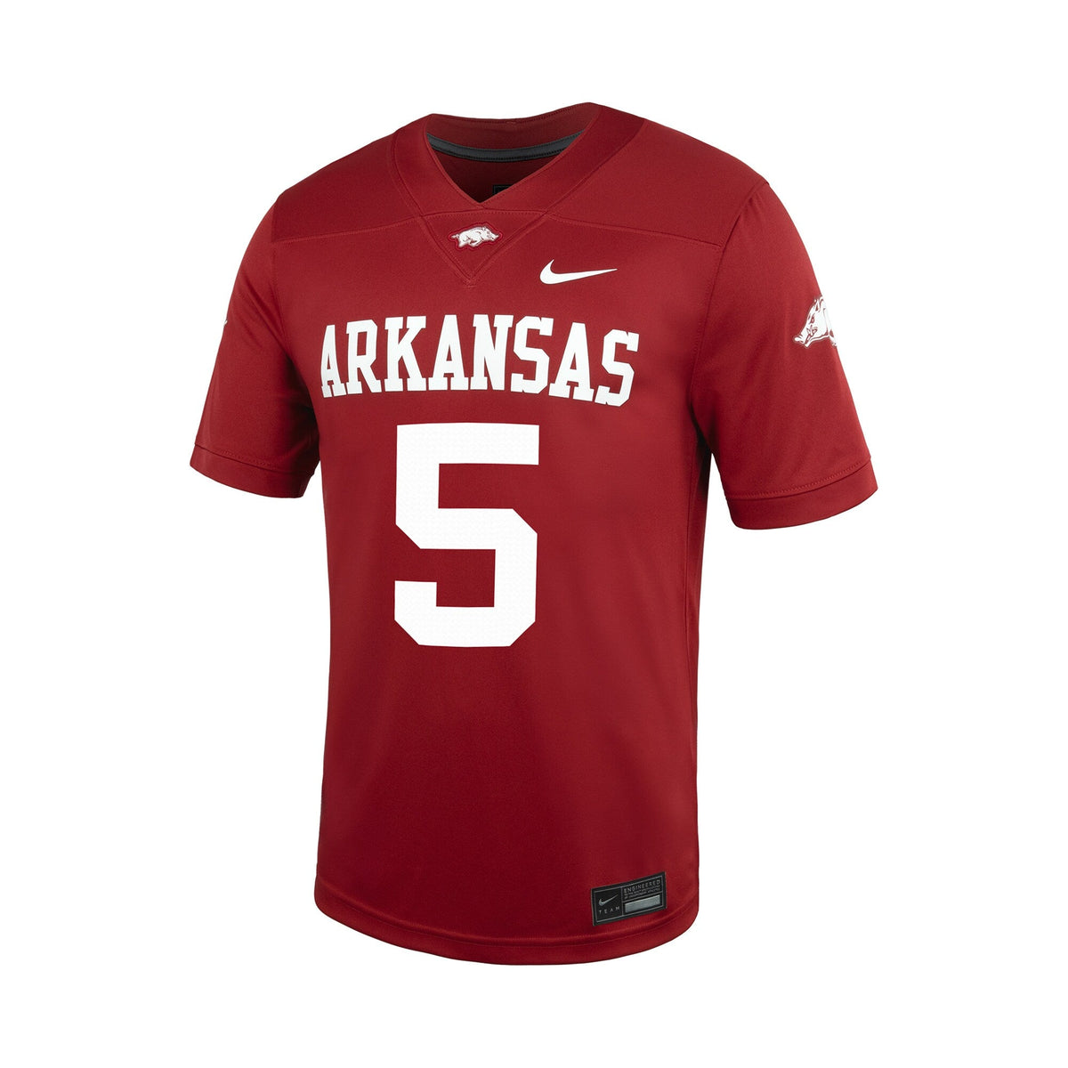 #5 Arkansas Razorbacks Untouchable Football Jersey – Cardinal product image 3, provided for visual reference and product