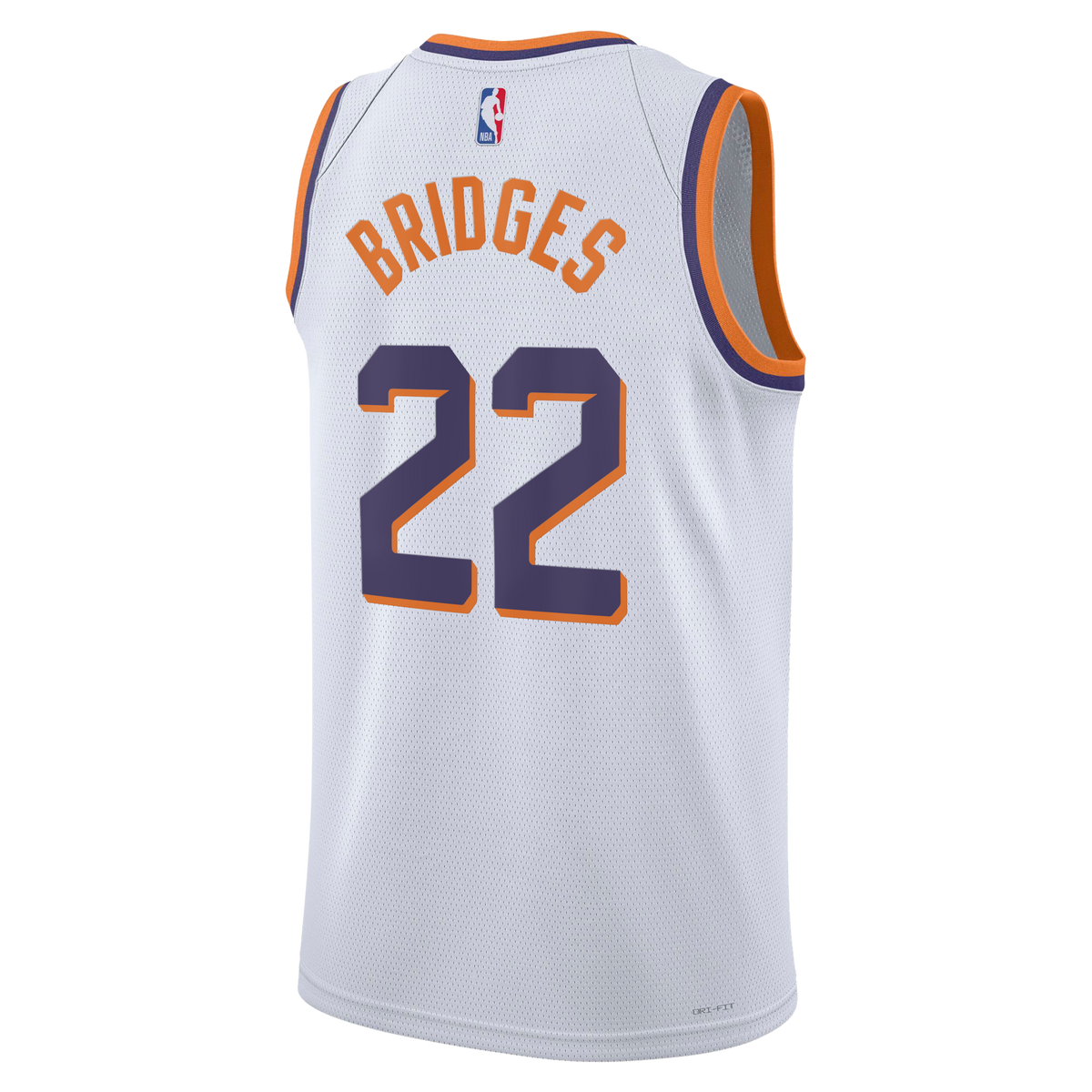 Phoenix Suns Association Edition Swingman Jersey - White - Miles Bridges product image 4, provided for visual reference and