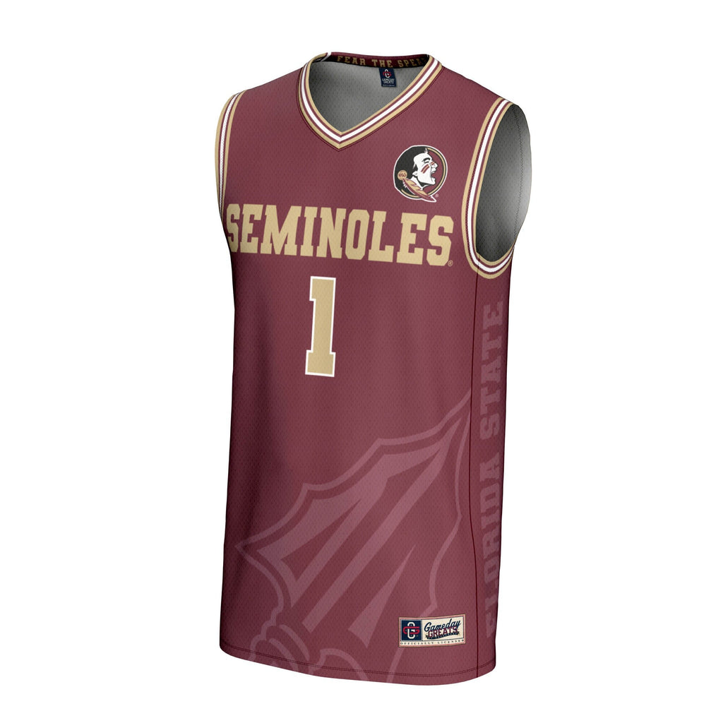 #1 Florida State Seminoles Lightweight Icon Print Basketball Jersey - Garnet product image 3, provided for visual reference