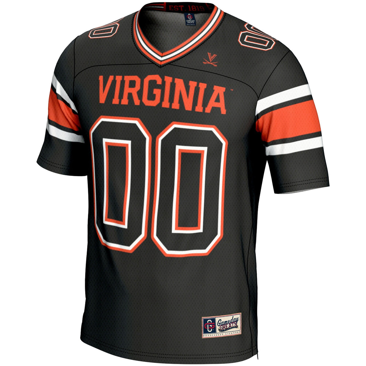 Virginia Cavaliers NIL Pick-A-Player Football Jersey - Black product image 3, provided for visual reference and product