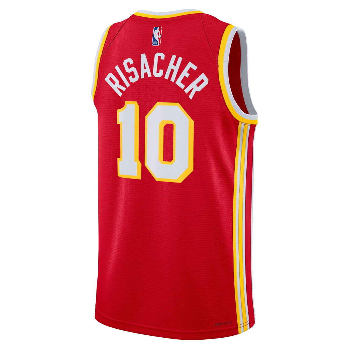 Atlanta Hawks Icon Swingman Jersey - Red - Zaccharie Risacher product image 4, provided for visual reference and product