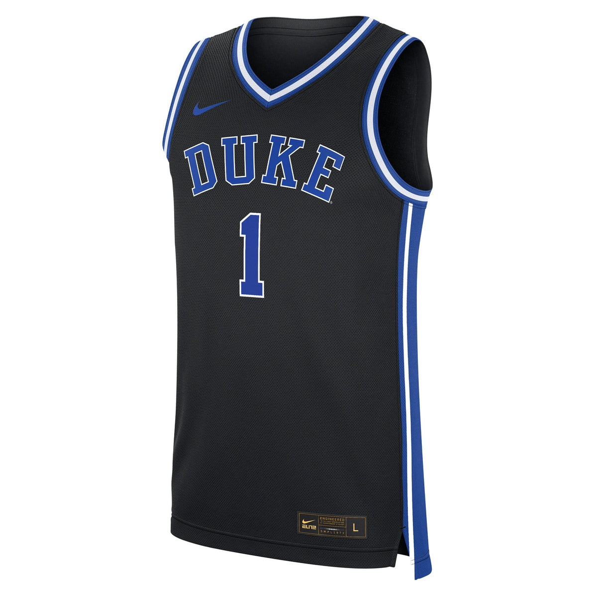 #1 Black Duke Blue Devils Alternate Replica Jersey product image 3, provided for visual reference and product detail review