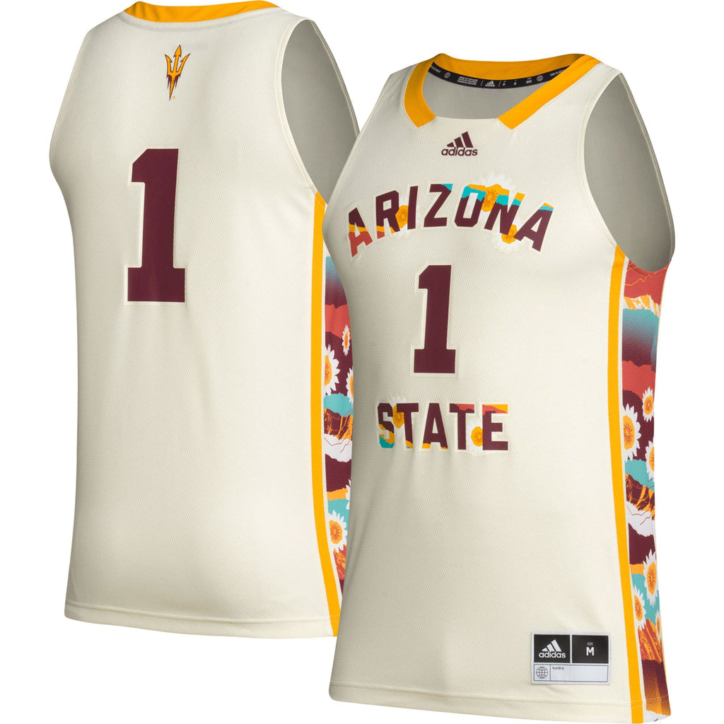 #1 Arizona State Sun Devils Honoring Black Excellence Basketball Jersey - Khaki product image 2, provided for visual