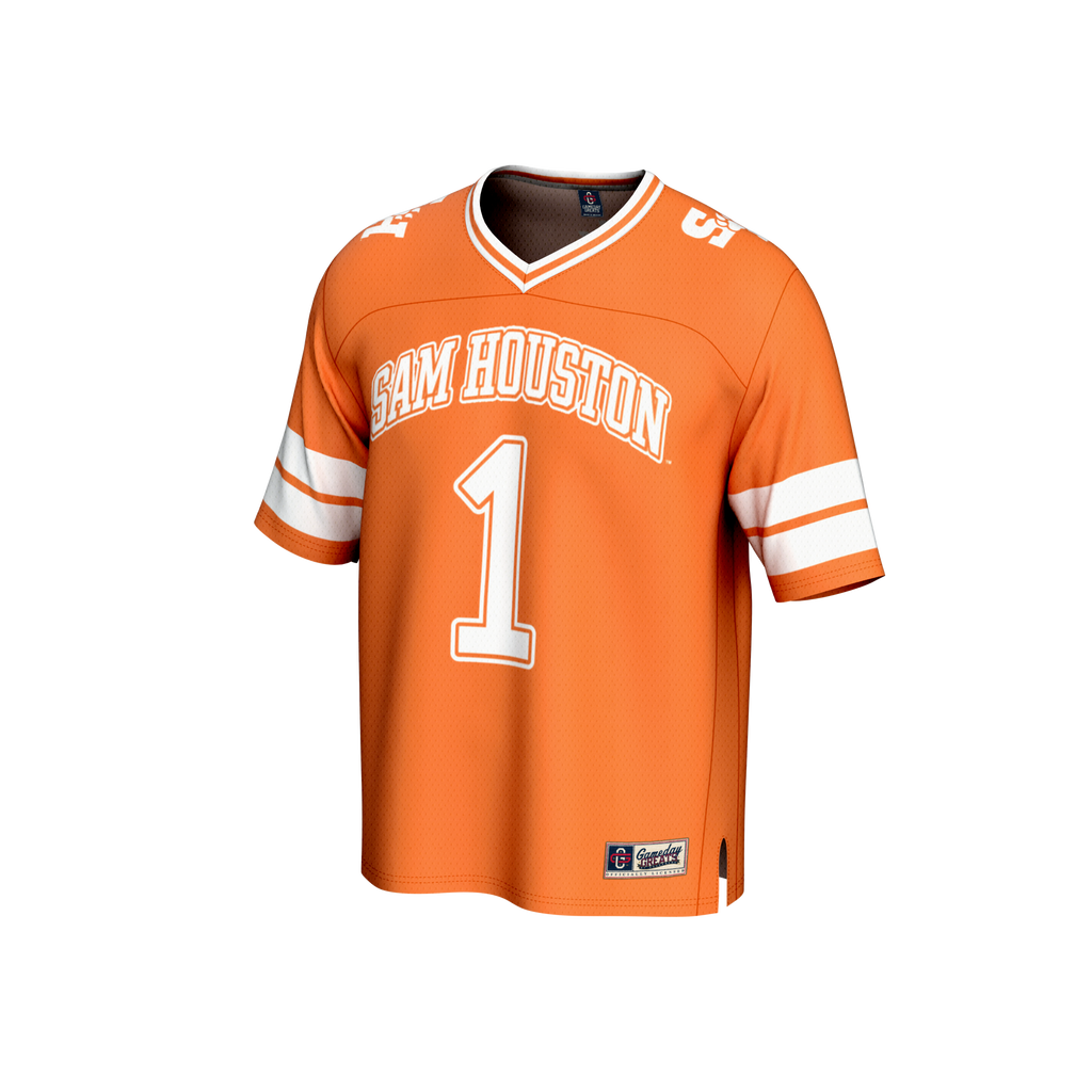 #1 Sam Houston State Bearkats Lightweight Collegiate Football Fashion Jersey - Orange product image 3, provided for visual