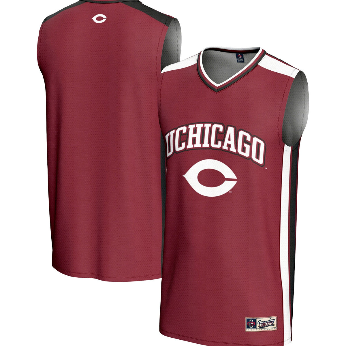 UChicago Maroons Spirit Basketball Jersey - Maroon product image 2, provided for visual reference and product detail review