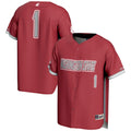 #1 Washington State Cougars Lightweight Baseball Jersey - Crimson product image 1, provided for visual reference and product