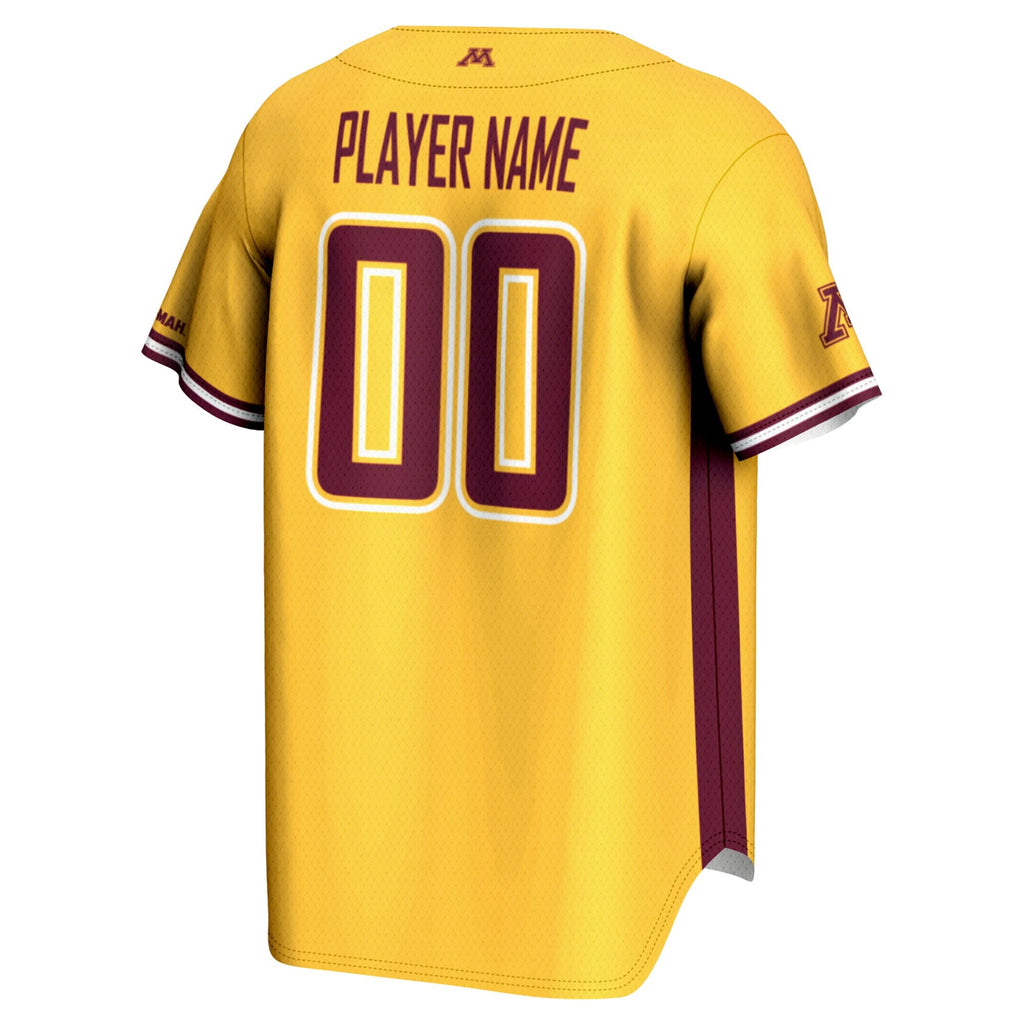 Minnesota Golden Gophers NIL Pick-A-Player Lightweight Baseball Jersey - Gold product image 4, provided for visual reference