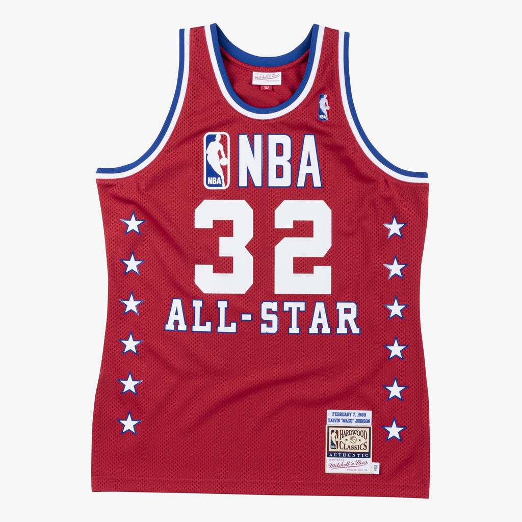 NBA All-Star West Authentic Jersey Magic Johnson 1988 product image 1, provided for visual reference and product detail