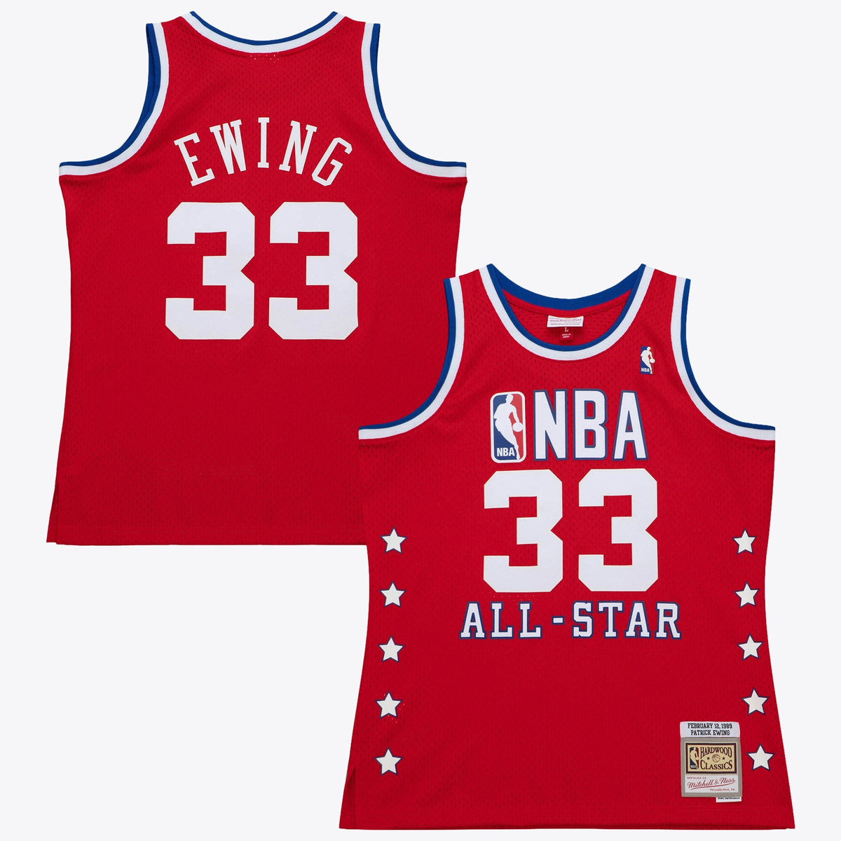 NBA Patrick Ewing 1989 All-Star Swingman Authentic Jersey - Scarlet product image 1, provided for visual reference and