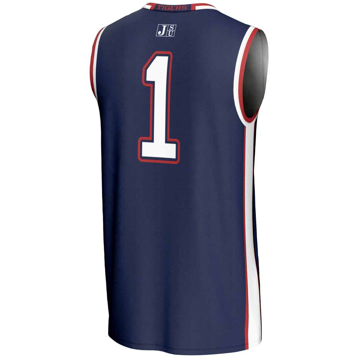 #1 Jackson State Tigers Lightweight Basketball Jersey - Navy product image 4, provided for visual reference and product
