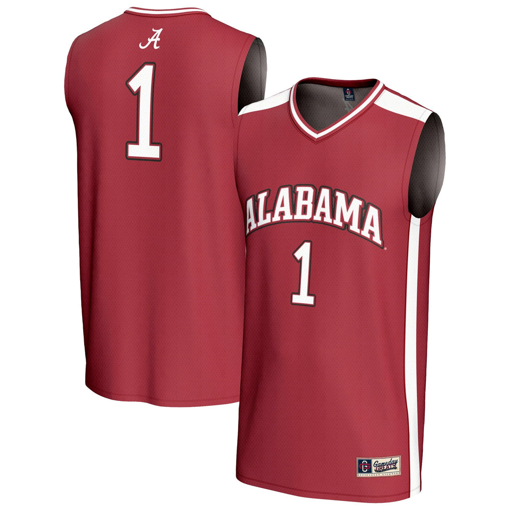 #1 Alabama Crimson Tide Lightweight Basketball Fashion Jersey - Crimson product image 1, provided for visual reference and