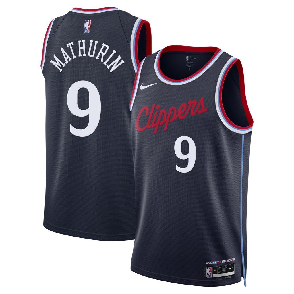 Los Angeles Clippers Replica Icon Edition Swingman Jersey - Navy - Bennedict Mathurin product image 2, provided for visual
