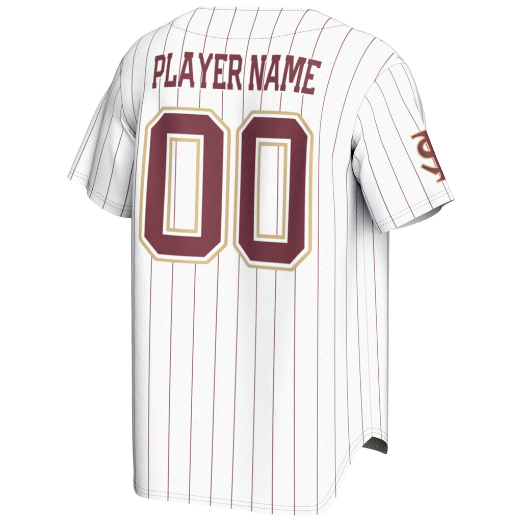Florida State Seminoles NIL Pick-A-Player Lightweight Baseball Jersey - White product image 4, provided for visual reference