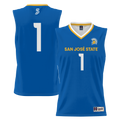 #1 San Jose State Spartans Lightweight Basketball Jersey - Royal product image 1, provided for visual reference and product