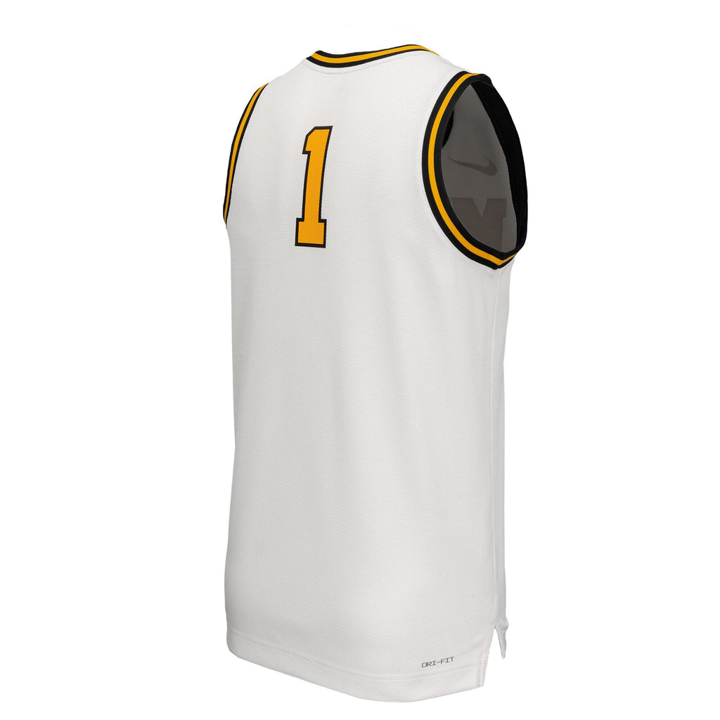 Missouri Tigers Retro Replica Basketball Jersey - White product image 4, provided for visual reference and product detail