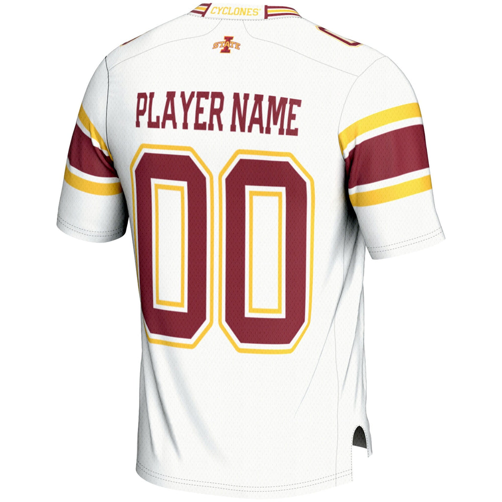 Iowa State Cyclones NIL Pick-A-Player Football Jersey - White product image 4, provided for visual reference and product