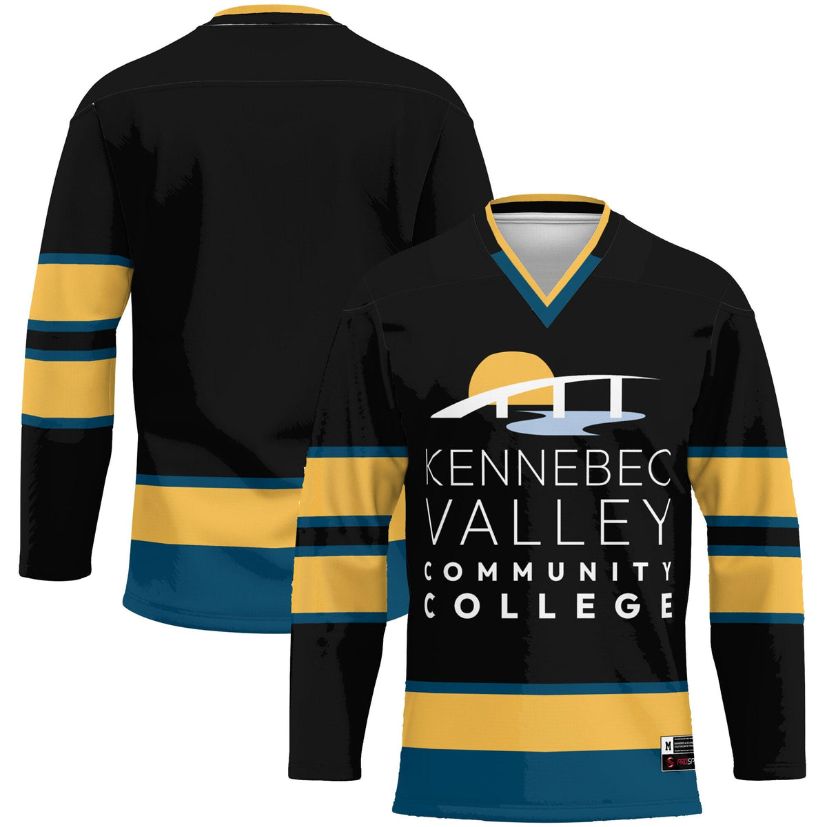 Kennebec Valley Community College Hockey Jersey - Black product image 1, provided for visual reference and product detail