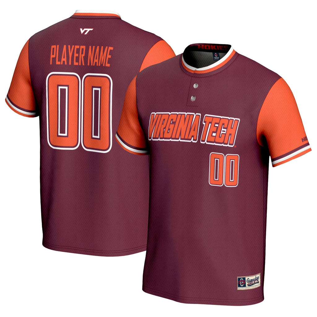 Virginia Tech Hokies NIL Pick-A-Player Lightweight Softball Jersey - Maroon product image 1, provided for visual reference