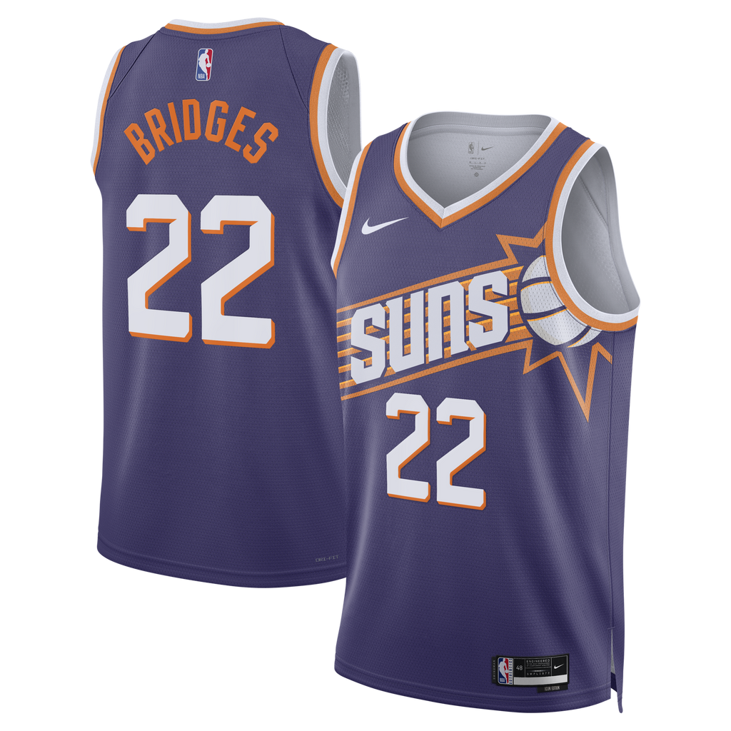 Phoenix Suns Icon Edition Swingman Jersey - Purple - Miles Bridges product image 1, provided for visual reference and
