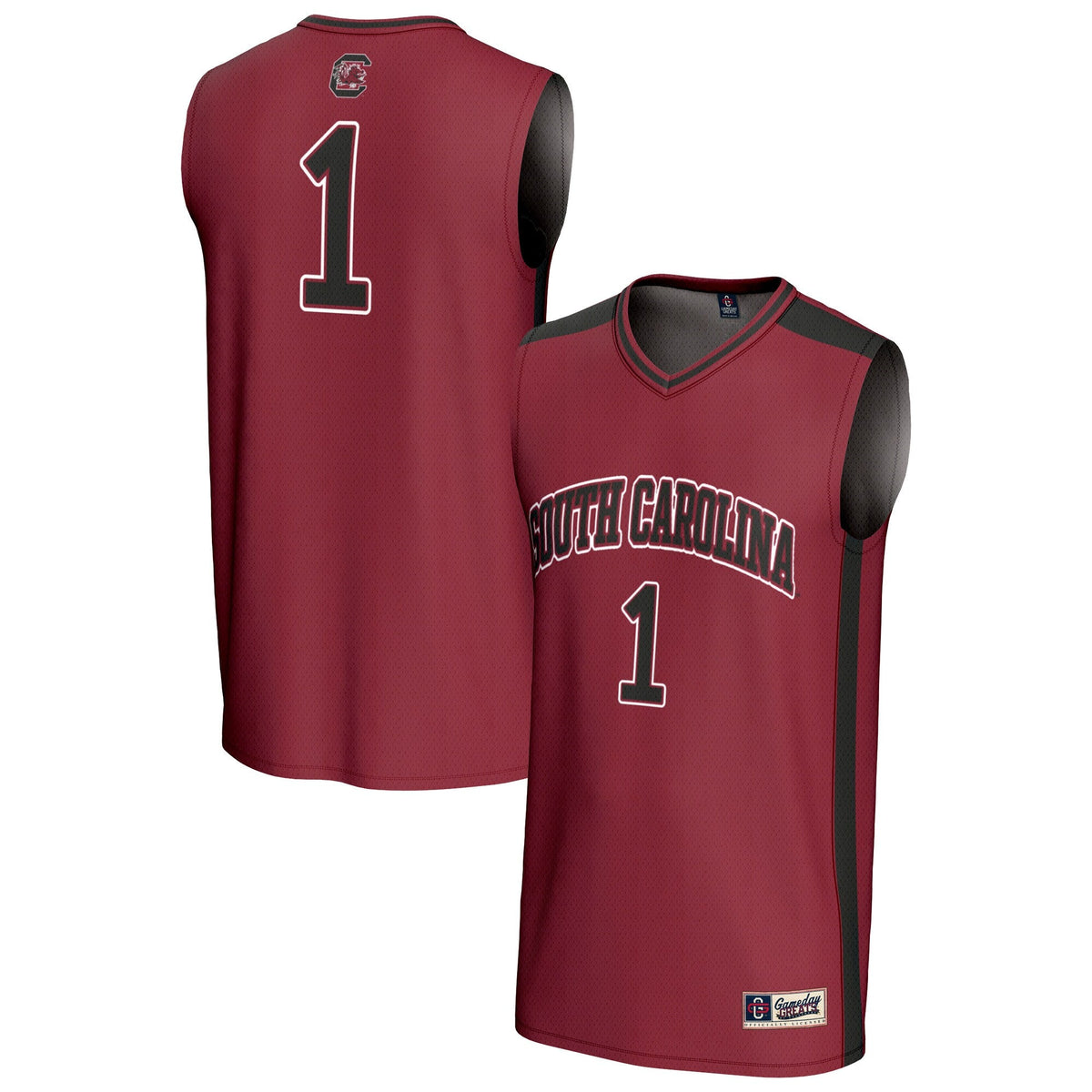 #1 South Carolina Gamecocks Lightweight Collegiate Basketball Fashion Jersey - Garnet product image 1, provided for visual