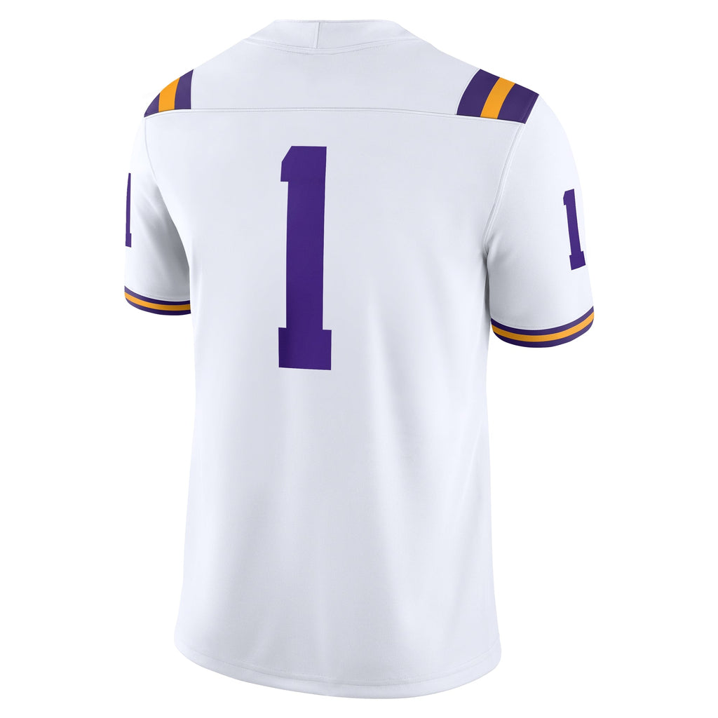 #1 LSU Tigers Game Jersey - White product image 4, provided for visual reference and product detail review