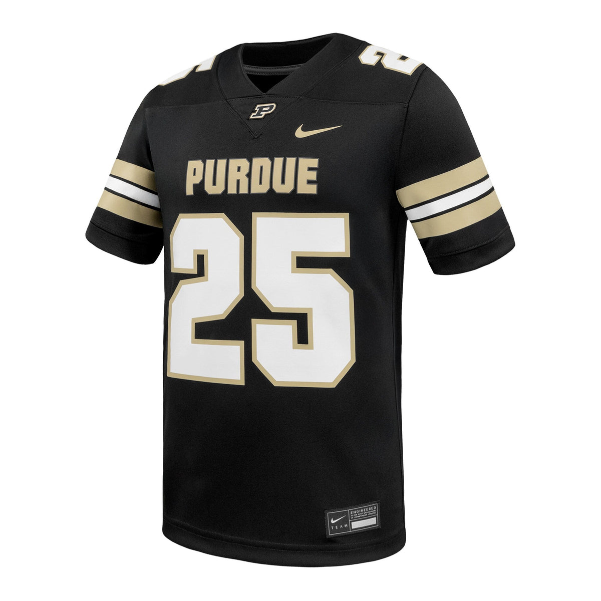 #25 Black Purdue Boilermakers Game Football Jersey product image 3, provided for visual reference and product detail review