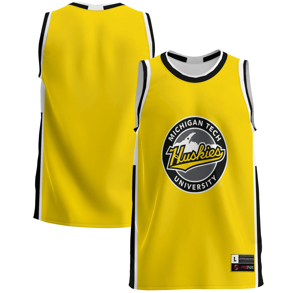 Michigan Tech Huskies Lightweight Basketball Jersey - Gold product image 2, provided for visual reference and product detail