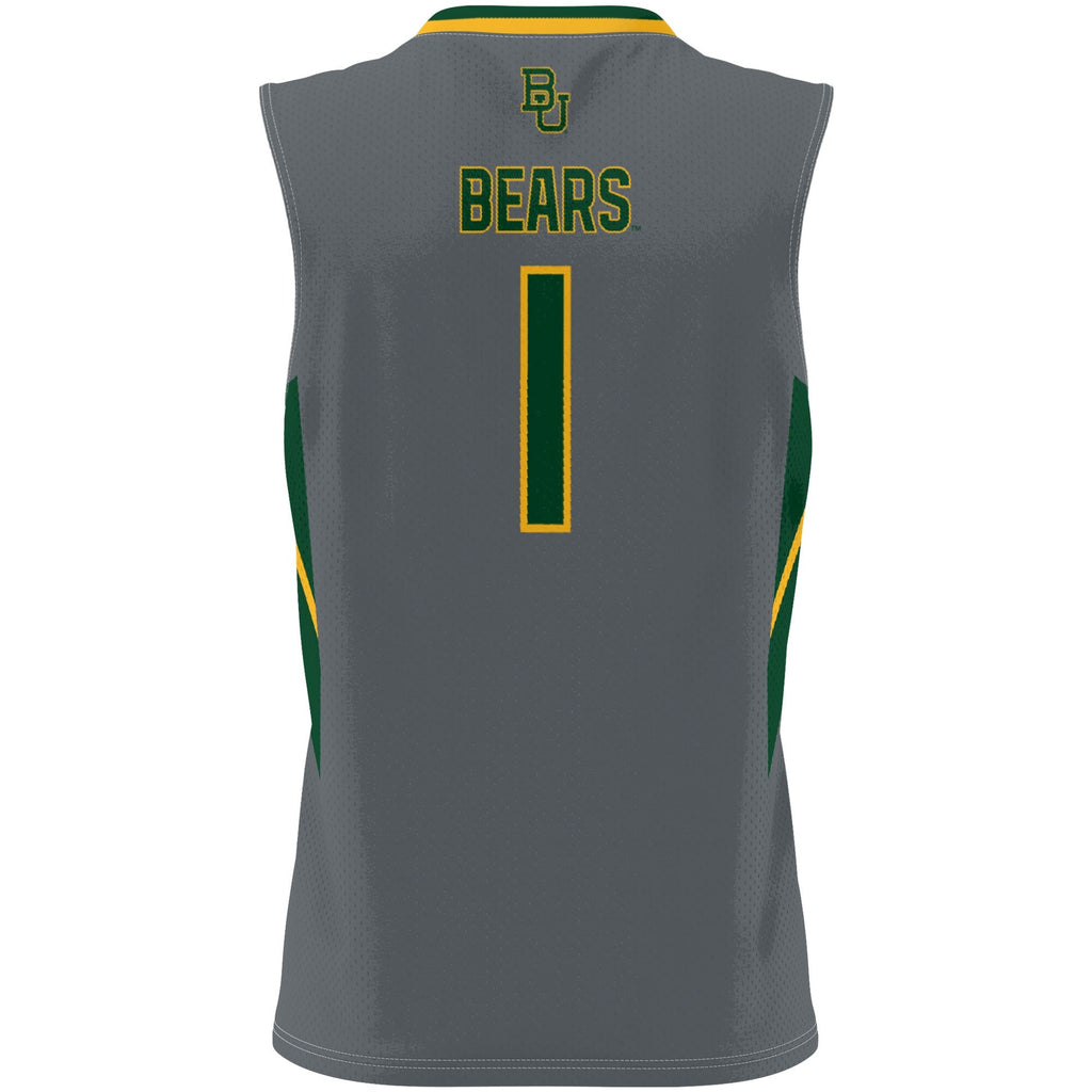 #1 Baylor Bears Lightweight Basketball Jersey - Gray product image 4, provided for visual reference and product detail review