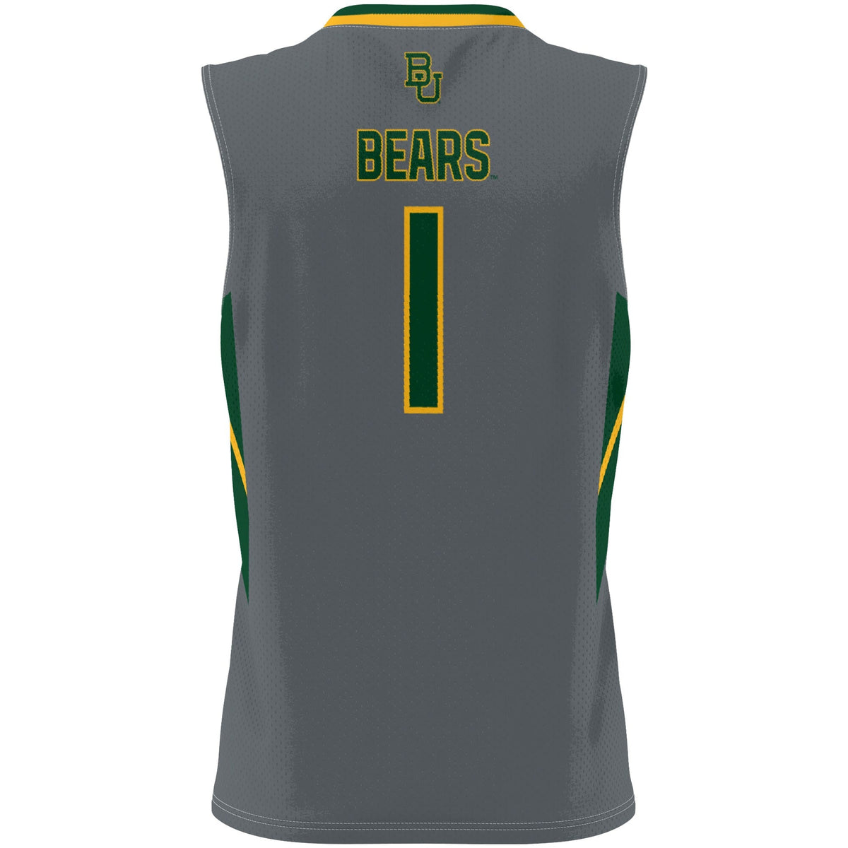 #1 Baylor Bears Lightweight Basketball Jersey - Gray product image 4, provided for visual reference and product detail review
