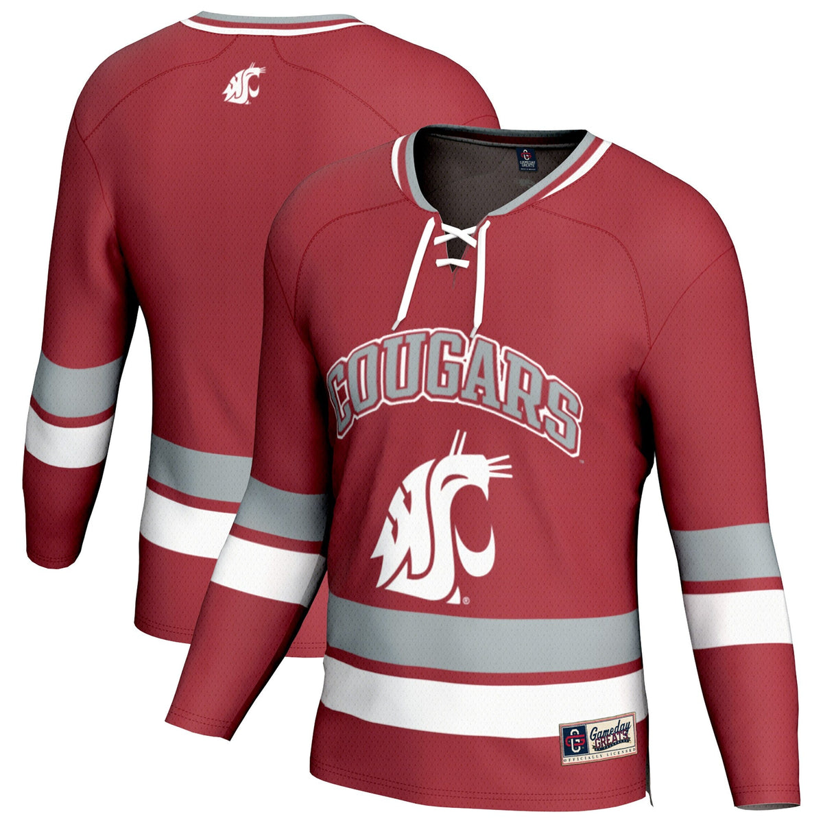 Washington State Cougars Spirit Hockey Jersey - Crimson product image 1, provided for visual reference and product detail