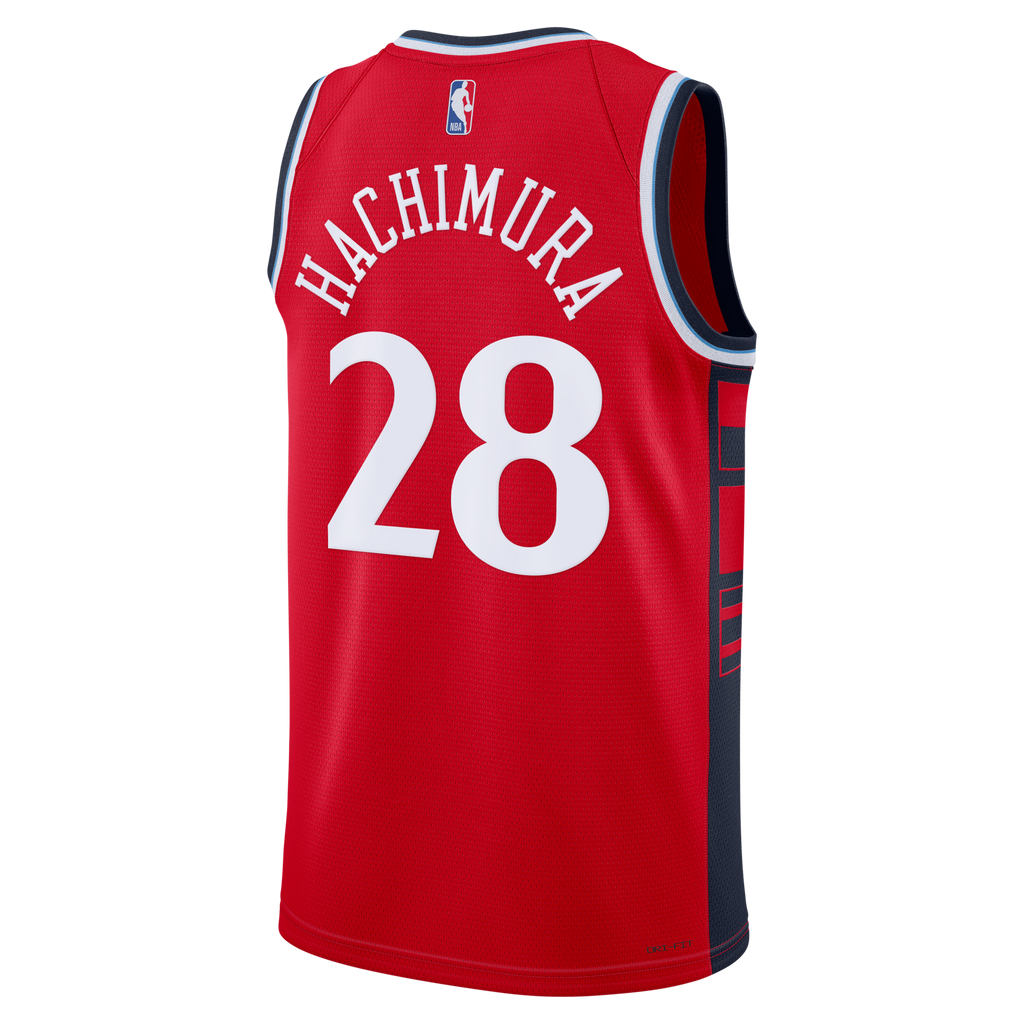 LA Clippers Statement Edition Swingman Jersey - Red - Rui Hachimura product image 4, provided for visual reference and
