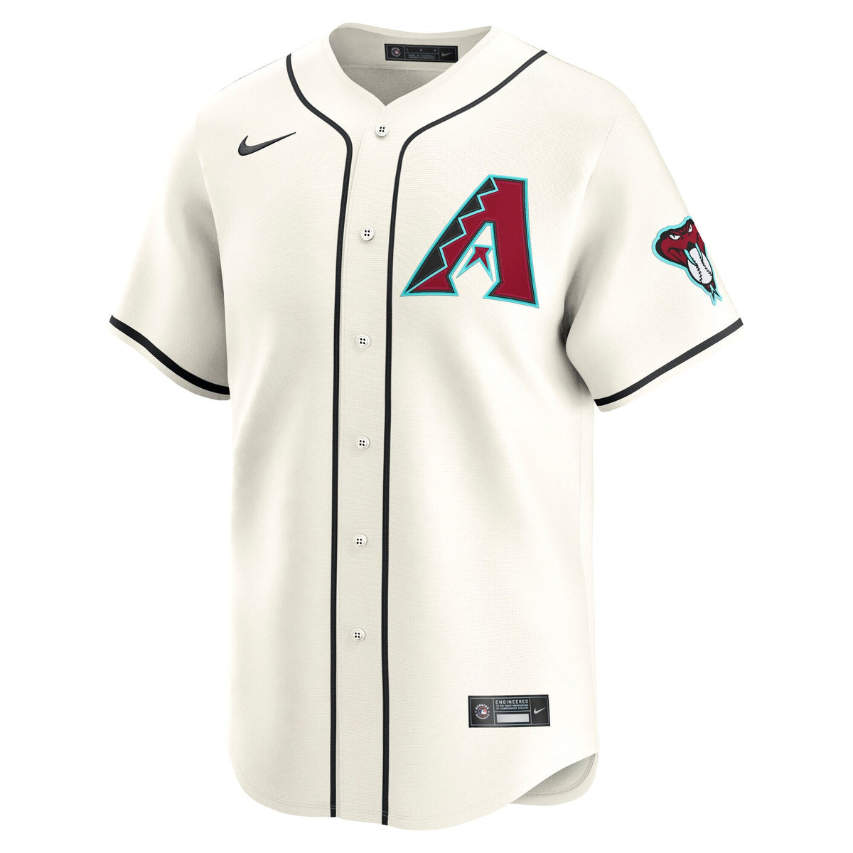 Arizona Diamondbacks Cream Home Limited Jersey product image 3, provided for visual reference and product detail review