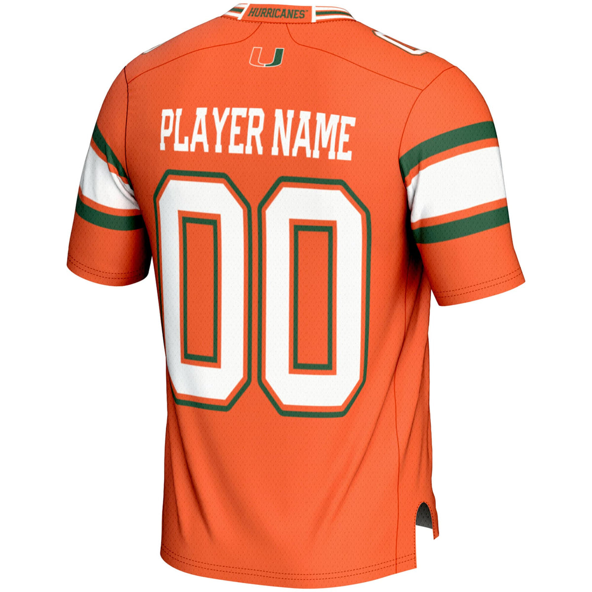 Miami Hurricanes NIL Pick-A-Player Football Jersey - Orange product image 4, provided for visual reference and product