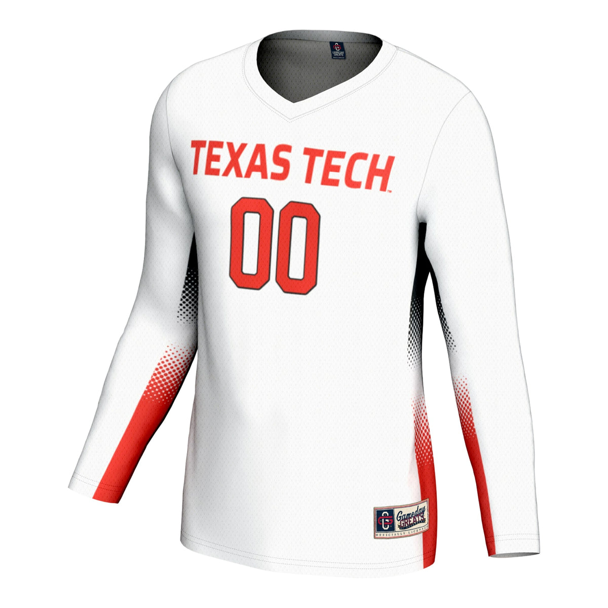 Texas Tech Red Raiders Adult NIL Lightweight Volleyball Jersey - White product image 3, provided for visual reference and