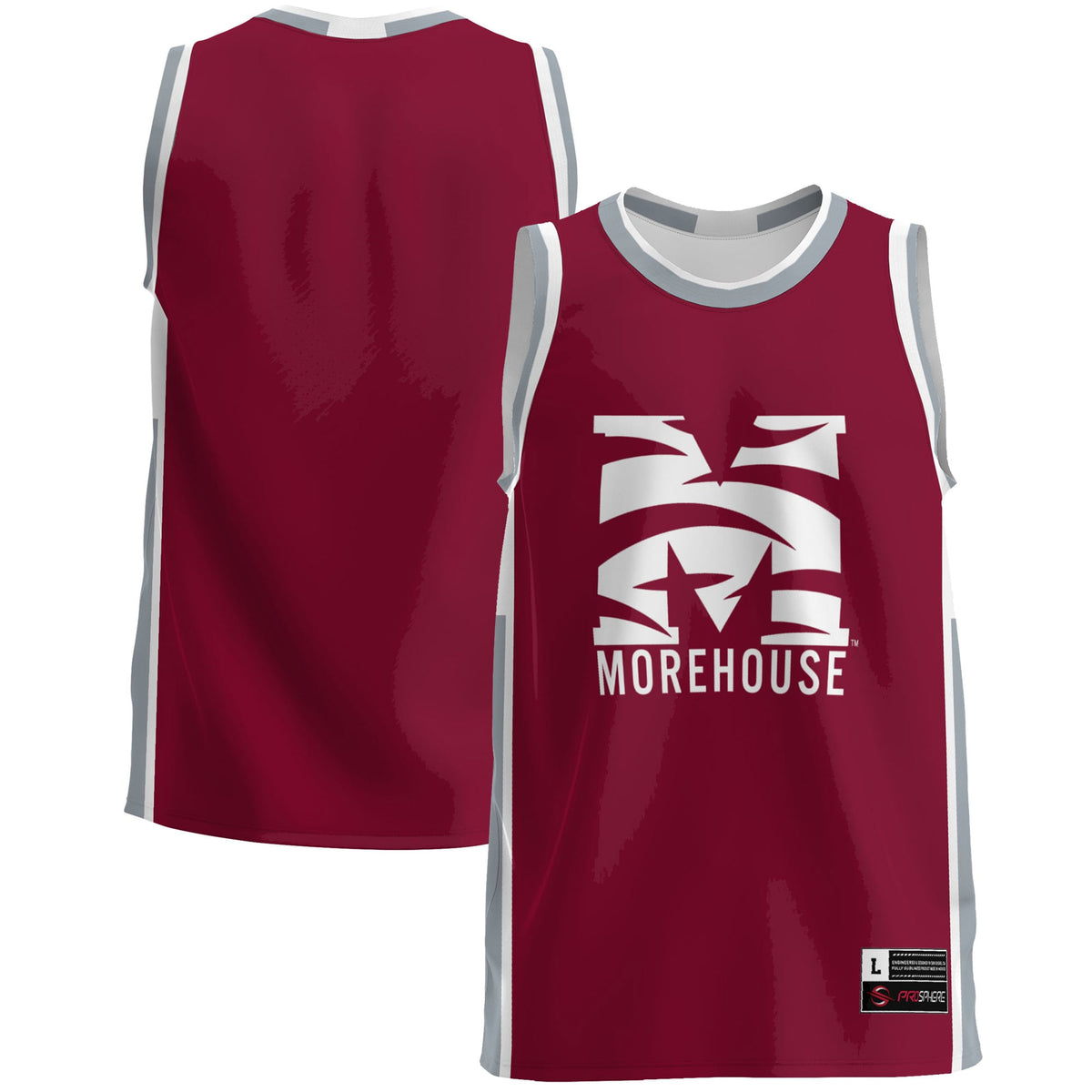 Morehouse Maroon Tigers Lightweight Basketball Jersey - Maroon product image 2, provided for visual reference and product