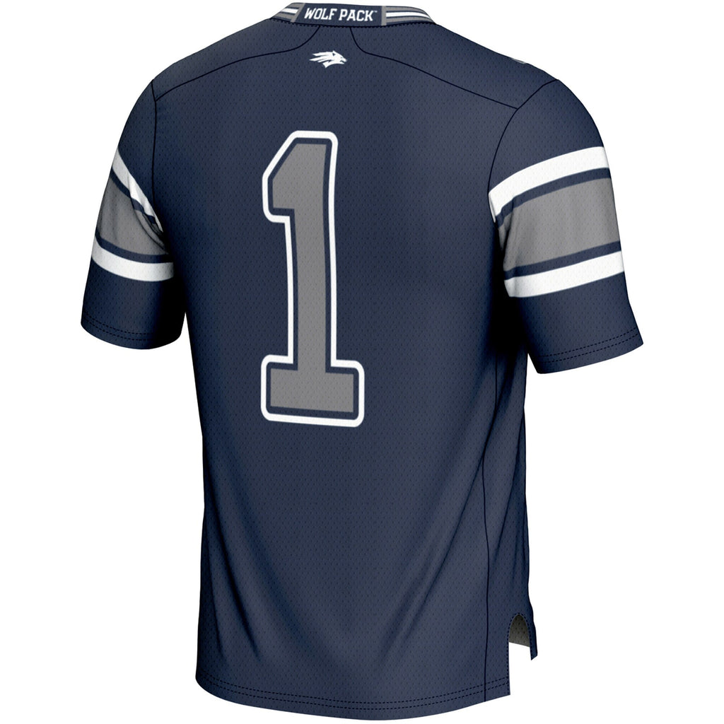#1 Nevada Wolf Pack Endzone Football Jersey - Navy product image 4, provided for visual reference and product detail review