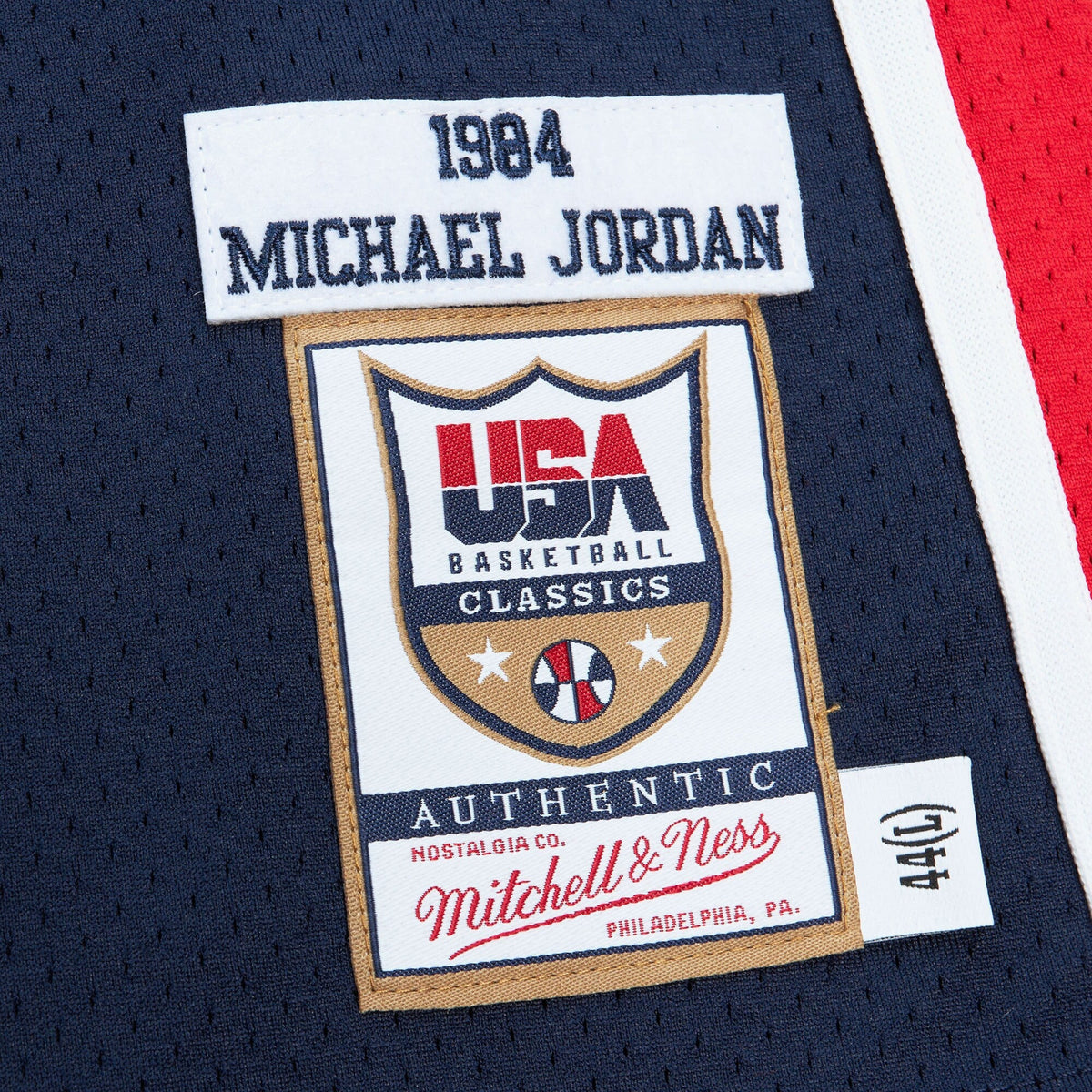 USA Basketball Authentic Jersey Michael Jordan 1984 product image 5, provided for visual reference and product detail review