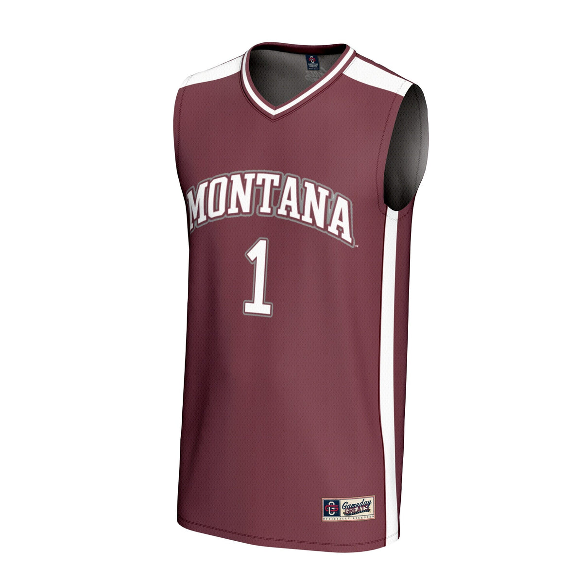 #1 Montana Grizzlies Lightweight Basketball Fashion Jersey - Maroon product image 3, provided for visual reference and