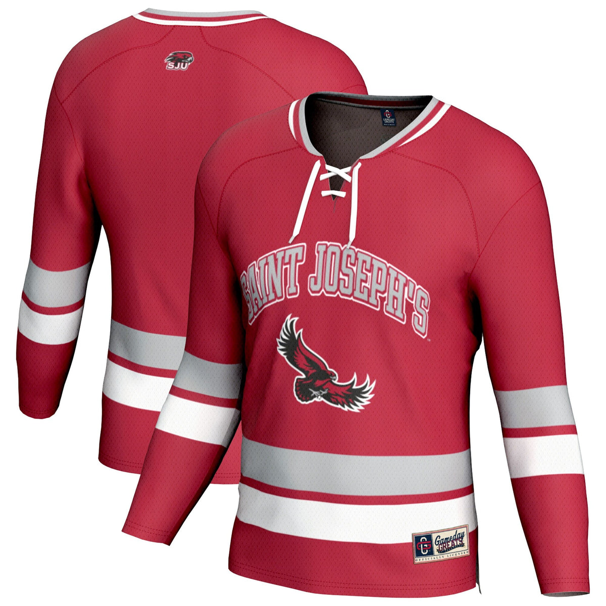Saint Joseph's Hawks Spirit Hockey Jersey - Crimson product image 2, provided for visual reference and product detail review