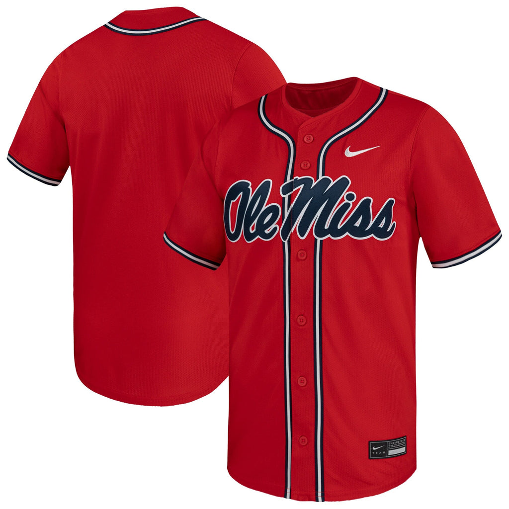 Red Ole Miss Rebels Limited Baseball Jersey product image 1, provided for visual reference and product detail review