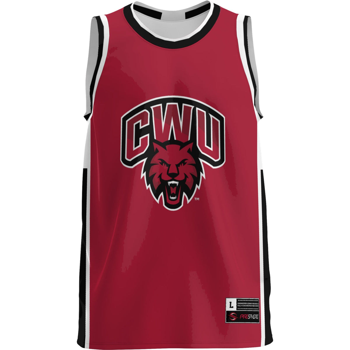 Central Washington Wildcats Lightweight Basketball Jersey - Crimson product image 3, provided for visual reference and