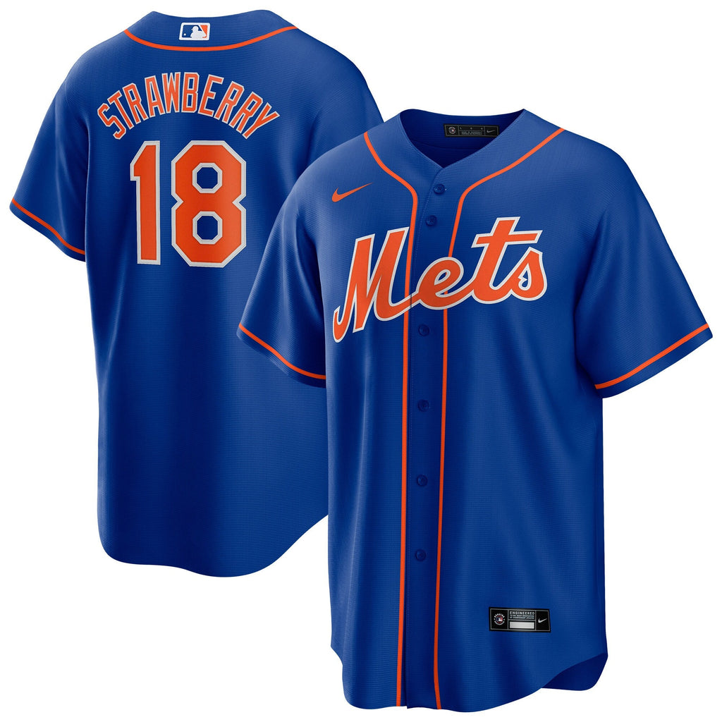 New York Mets Darryl Strawberry Royal Alternate Replica Player Jersey product image 2, provided for visual reference and